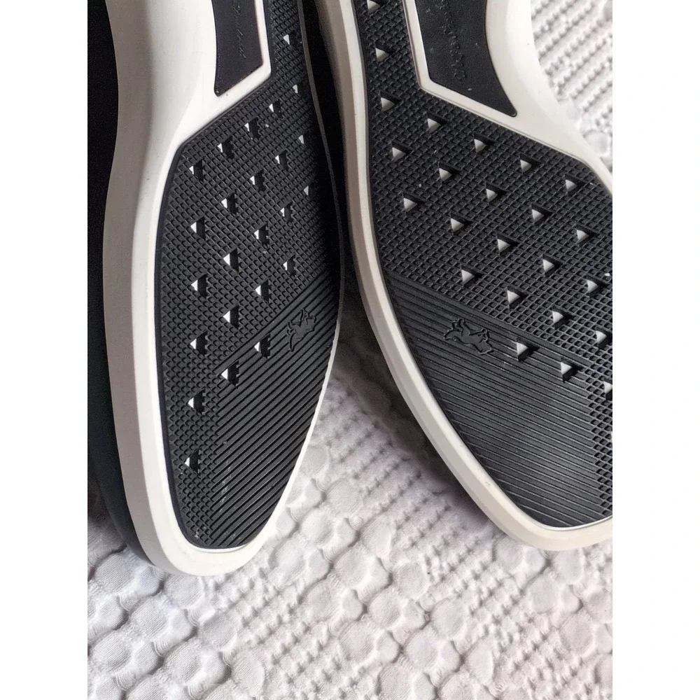 Wolf & Shepherd Crossover Longwing Calfskin Leather Black White Size 11.5 Mens